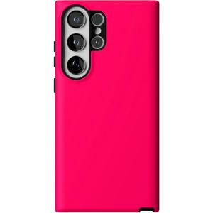 Casely Galaxy S23 Ultra Case | Nantucket Cottage | Blue Hydrangea | Essential Slim Dual-Layer Protective Design(Think Pink | Solid Neon Pink)