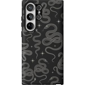 Casely Galaxy S23 Ultra Case | Nantucket Cottage | Blue Hydrangea | Essential Slim Dual-Layer Protective Design(We’re Ready For It | Black Serpent)