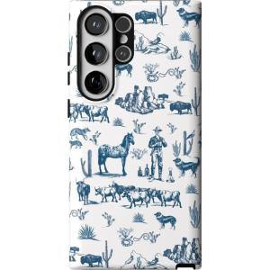 Casely Galaxy S23 Ultra Case | Nantucket Cottage | Blue Hydrangea | Essential Slim Dual-Layer Protective Design(Wild West Adventure | Desert)