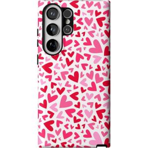 Casely Galaxy S23 Ultra Case | Nantucket Cottage | Blue Hydrangea | Essential Slim Dual-Layer Protective Design(XOXO | Pink Candy Hearts)