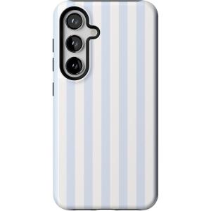 Casely Galaxy S24 Case | Tuscan Tiles | Dolce Vita | Essential Slim Dual-Layer Protective Design(Blue Stripes | Sunday Best)