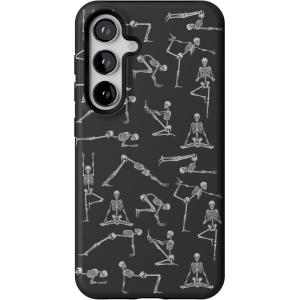 Casely Galaxy S24 Case | Tuscan Tiles | Dolce Vita | Essential Slim Dual-Layer Protective Design(Corpse Pose | Skeleton Yoga)