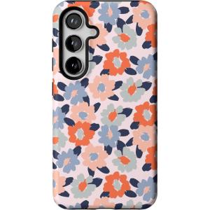 Casely Galaxy S24 Case | Tuscan Tiles | Dolce Vita | Essential Slim Dual-Layer Protective Design(Field of Flowers | Pastel Floral)