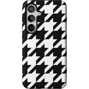 Casely Galaxy S24 Case | Tuscan Tiles | Dolce Vita | Essential Slim Dual-Layer Protective Design(Houndstooth | High Contrast Design)