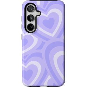 Casely Galaxy S24 Case | Tuscan Tiles | Dolce Vita | Essential Slim Dual-Layer Protective Design(Love Song | Lavender Heart)