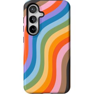 Casely Galaxy S24 Case | Tuscan Tiles | Dolce Vita | Essential Slim Dual-Layer Protective Design(Love for All | Rainbow Pride)
