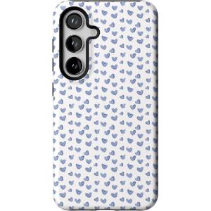 Casely Galaxy S24 Case | Tuscan Tiles | Dolce Vita | Essential Slim Dual-Layer Protective Design(Lovebug | Blue Hearts)