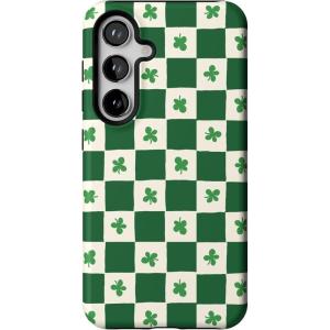 Casely Galaxy S24 Case | Tuscan Tiles | Dolce Vita | Essential Slim Dual-Layer Protective Design(Lucky You | Shamrock)