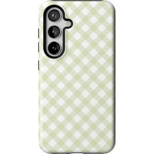 Casely Galaxy S24 Case | Tuscan Tiles | Dolce Vita | Essential Slim Dual-Layer Protective Design(Mint Lattice | Sunday Best)
