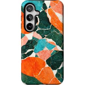 Casely Galaxy S24 Case | Tuscan Tiles | Dolce Vita | Essential Slim Dual-Layer Protective Design(Of Quartz! | Sculpted Marble)