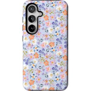Casely Galaxy S24 Case | Tuscan Tiles | Dolce Vita | Essential Slim Dual-Layer Protective Design(Poppy Meadows | Pastel Floral)