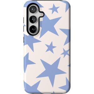 Casely Galaxy S24 Case | Tuscan Tiles | Dolce Vita | Essential Slim Dual-Layer Protective Design(Stars Align | Blue & White Stars)