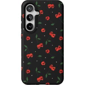 Casely Galaxy S24 Case | Tuscan Tiles | Dolce Vita | Essential Slim Dual-Layer Protective Design(Sweet Revenge | Cherry Skulls)
