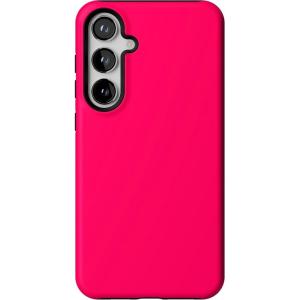 Casely Galaxy S24 Case | Tuscan Tiles | Dolce Vita | Essential Slim Dual-Layer Protective Design(Think Pink | Solid Neon Pink)