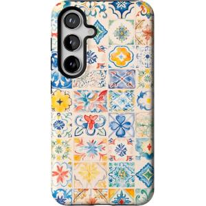 Casely Galaxy S24 Case | Tuscan Tiles | Dolce Vita | Essential Slim Dual-Layer Protective Design(Tuscan Tiles | Dolce Vita)