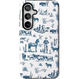 Casely Galaxy S24 Case | Tuscan Tiles | Dolce Vita | Essential Slim Dual-Layer Protective Design(Wild West Adventure | Desert)