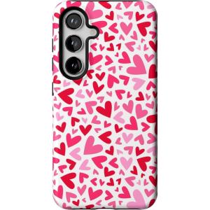 Casely Galaxy S24 Case | Tuscan Tiles | Dolce Vita | Essential Slim Dual-Layer Protective Design(XOXO | Candy Hearts)