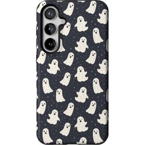 Casely Galaxy S24 Plus Case | Poppy Meadows | Pastel Floral | Essential Slim Dual-Layer Protective Design(All Boos No Bite | Friendly Ghost)