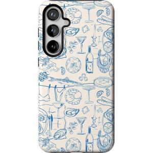 Casely Galaxy S24 Plus Case | Poppy Meadows | Pastel Floral | Essential Slim Dual-Layer Protective Design(Amalfi Aperitivo | Dolce Vita)