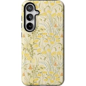 Casely Galaxy S24 Plus Case | Poppy Meadows | Pastel Floral | Essential Slim Dual-Layer Protective Design(Boho Blooms | Golden Floral)
