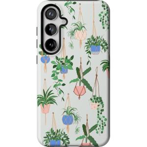 Casely Galaxy S24 Plus Case | Poppy Meadows | Pastel Floral | Essential Slim Dual-Layer Protective Design(Hanging Around | Potted Plants Floral)