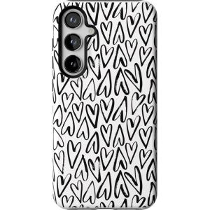 Casely Galaxy S24 Plus Case | Poppy Meadows | Pastel Floral | Essential Slim Dual-Layer Protective Design(Heart Throb | Endless Hearts)