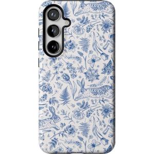 Casely Galaxy S24 Plus Case | Poppy Meadows | Pastel Floral | Essential Slim Dual-Layer Protective Design(Hop & Bloom | Bunny Toile)