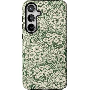 Casely Galaxy S24 Plus Case | Poppy Meadows | Pastel Floral | Essential Slim Dual-Layer Protective Design(Mystic Meadow | Green Gardens)