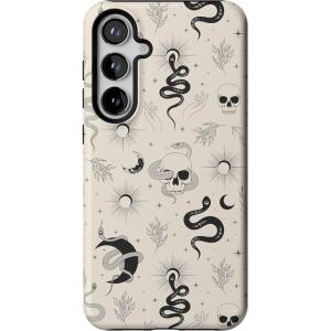 Casely Galaxy S24 Plus Case | Poppy Meadows | Pastel Floral | Essential Slim Dual-Layer Protective Design(No Further Explanation | Snakes & Skulls)