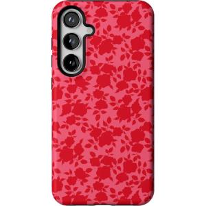Casely Galaxy S24 Plus Case | Poppy Meadows | Pastel Floral | Essential Slim Dual-Layer Protective Design(Rose Garden | Red Aesthetic)