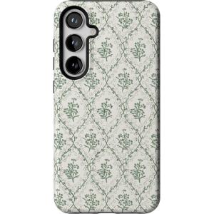 Casely Galaxy S24 Plus Case | Poppy Meadows | Pastel Floral | Essential Slim Dual-Layer Protective Design(Sage Tapestry | Floral Vines)