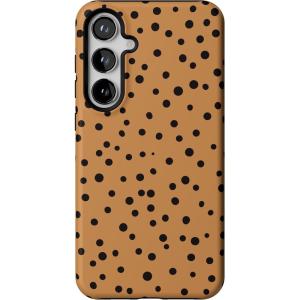 Casely Galaxy S24 Plus Case | Poppy Meadows | Pastel Floral | Essential Slim Dual-Layer Protective Design(Spot On | Dotted Animal Print)
