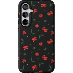 Casely Galaxy S24 Plus Case | Poppy Meadows | Pastel Floral | Essential Slim Dual-Layer Protective Design(Sweet Revenge | Cherry Skulls)