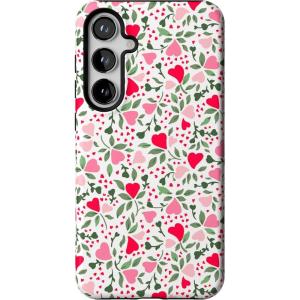 Casely Galaxy S24 Plus Case | Poppy Meadows | Pastel Floral | Essential Slim Dual-Layer Protective Design(Vines of Love | Floral Heart)