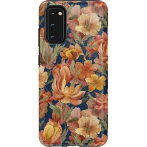 Casely Galaxy S24 Ultra Case | Such a Battie | Purple Bats | Essential Slim Dual-Layer Protective Design(Fallen Gold | Antique Floral)