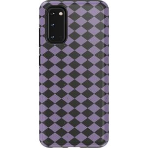 Casely Galaxy S24 Ultra Case | Such a Battie | Purple Bats | Essential Slim Dual-Layer Protective Design(Harlequin Midnight Diamond | Black and Purple)