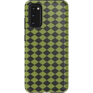 Casely Galaxy S24 Ultra Case | Such a Battie | Purple Bats | Essential Slim Dual-Layer Protective Design(Harlequin Wicked Diamond | Black and Green)