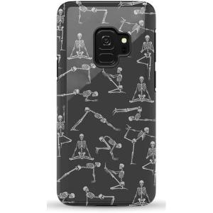Casely Galaxy S9 Case | Be Mine | Tiny Hearts | Essential Slim Dual-Layer Protective Design(Corpse Pose | Skeleton Yoga)