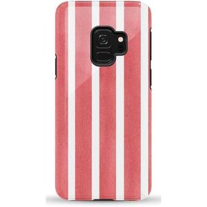 Casely Galaxy S9 Case | Be Mine | Tiny Hearts | Essential Slim Dual-Layer Protective Design(East Coast Summer | Red Stripes)