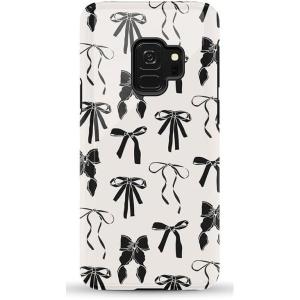 Casely Galaxy S9 Case | Be Mine | Tiny Hearts | Essential Slim Dual-Layer Protective Design(Goth Girlie | Black Bows)