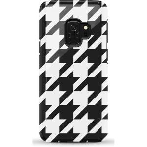 Casely Galaxy S9 Case | Be Mine | Tiny Hearts | Essential Slim Dual-Layer Protective Design(Houndstooth | High Contrast Design)