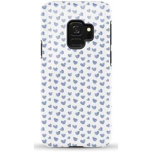 Casely Galaxy S9 Case | Be Mine | Tiny Hearts | Essential Slim Dual-Layer Protective Design(Lovebug | Blue Hearts)