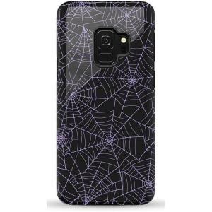 Casely Galaxy S9 Case | Be Mine | Tiny Hearts | Essential Slim Dual-Layer Protective Design(Midnight Web | Spider Web)