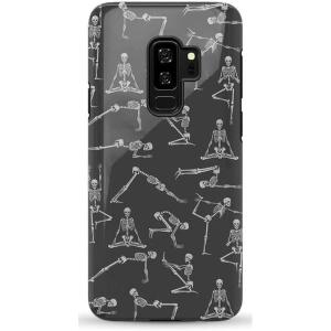 Casely Galaxy S9 Plus Case | Midnight Web | Spider Web | Essential Slim Dual-Layer Protective Design(Corpse Pose | Skeleton Yoga)