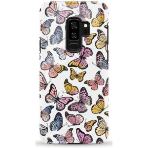 Casely Galaxy S9 Plus Case | Midnight Web | Spider Web | Essential Slim Dual-Layer Protective Design(Free Spirit | Rainbow Butterfly)