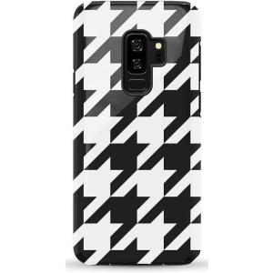 Casely Galaxy S9 Plus Case | Midnight Web | Spider Web | Essential Slim Dual-Layer Protective Design(Houndstooth | High Contrast Design)