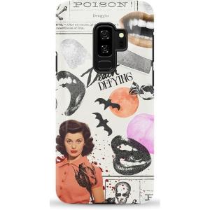 Casely Galaxy S9 Plus Case | Midnight Web | Spider Web | Essential Slim Dual-Layer Protective Design(If You Dare | Horror Collage)