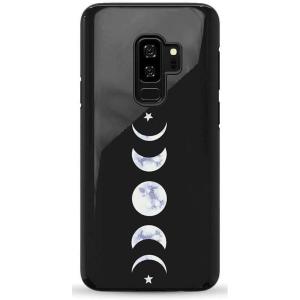 Casely Galaxy S9 Plus Case | Midnight Web | Spider Web | Essential Slim Dual-Layer Protective Design(It’s Just a Phase | Marble Moon)