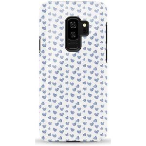 Casely Galaxy S9 Plus Case | Midnight Web | Spider Web | Essential Slim Dual-Layer Protective Design(Lovebug | Blue Hearts)