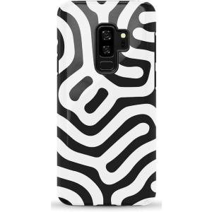 Casely Galaxy S9 Plus Case | Midnight Web | Spider Web | Essential Slim Dual-Layer Protective Design(Maze | High Contrast Design)